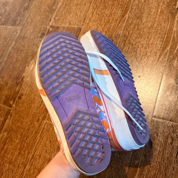 Vans 2 Pairs Bundle Lot Size 11 Platforms Purple Orange Classic - Picture 11 of 12